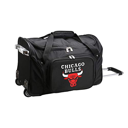 NBA Chicago Bulls Wheeled Duffel Bag, 22-inches, NBBUL401