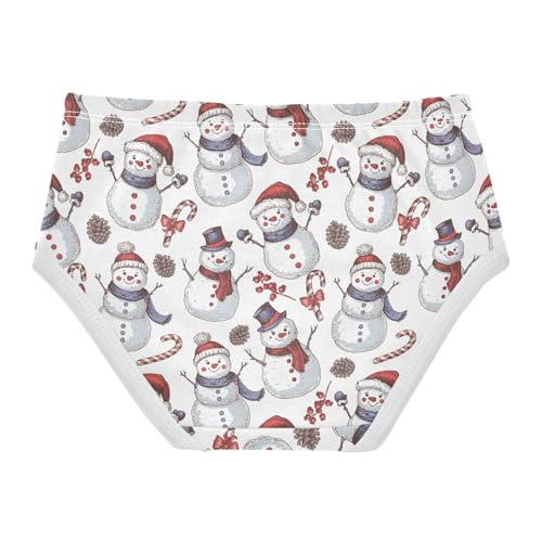 Little Girls Christmas Snowman Underwear Soft Cotton Kids Panties in Sizes 2/3t, 4t, 5t, 6 and 82