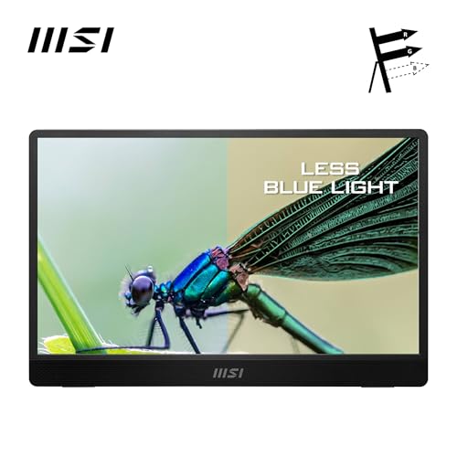 Image of MSI PRO MP161 E2, 15.6 inch (39.62 cm), IPS Panel, Full HD 1920 x 1080, 60Hz, Black, Eye-Friendly Screen, Speakers, Enhanced Chassis & Kickstand, Mini-HDMI 2.0b, 2 x USB Type-C Monitor