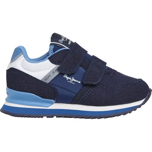 Pepe Jeans London Berg BK, Sneak Niños, Blue Marine Blue, 25 EU