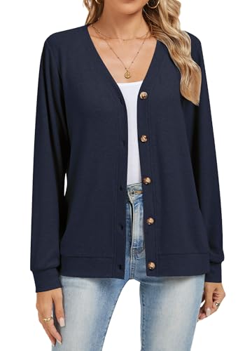 Cardigan Sweaters for Women Business Casual Lightweight Button Down Cardigans Fall Outfits Fashion Clothes