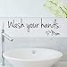 Mycie rąk mama miłość cytaty naklejki ścienne wodoodporne zdejmowane dekoracja domu sypialnia sztuka ścienna słowo napis dekoracyjne naklejki 41 cm x 15 cm