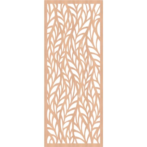 Image of Ortonville Decorative Pierced Fretwork Wood Wall Panels, 17 3 /8 inchW x 44 3 /8 inchH x 3 /8 inchT, Alder