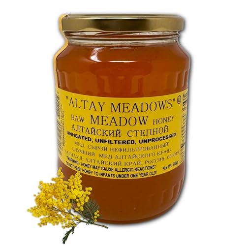 Altay Raw Meadow Honey | 100% Pure, Unfiltered, Unpasteurized, Ethically Sour...