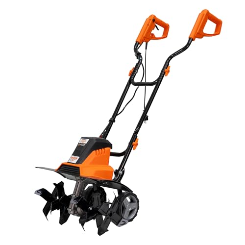 RURIS Motobineuse électrique 160RE - 1600W, Largeur 450 mm, Profondeur 220 mm, 24 Couteaux, Frein électronique, 2 Roues, légère et silencieuse, Orange
