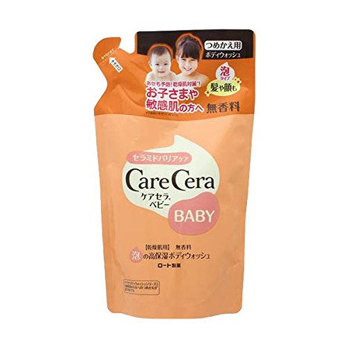 Care Cera[Bulk buying] Rohto Pharmaceutical baby 7 natural ceramides blend Highly moisturizing foam Whole body wash Unscented Refill 350mL x 4