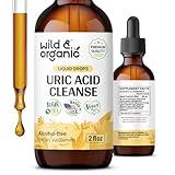 Wild & Organic Uric Acid Cleanse Drops - Tart Cherry, Turmeric, Chanca Piedra Stone Breaker Complex for Kidney Cleanse - Uric Acid Support Supplement - Vegan, Sugar & Alcohol-Free Tincture - 2 oz