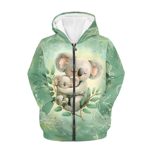 Image of Unisex Zipper Sweatshirt Boys Girls Hooded with 2 Pocket Pullover Hoodies for 6-16Y Kids