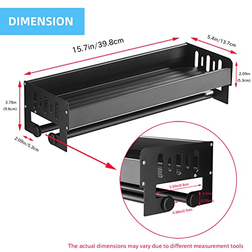 Simve Wine Rack Wall Mounted And Glass Holder Modern 15.7 Inch Bottle Floating Shelf With Stemware Hanger Metal Glassware Drying Storage Hanging Organizer For Home Bar Black #TOP3