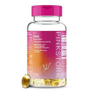Pink Stork DHA: Prenatal DHA Multivitamin, Enhances Baby’s Brain & Nervous System, Support from Prenatal Vitamins…