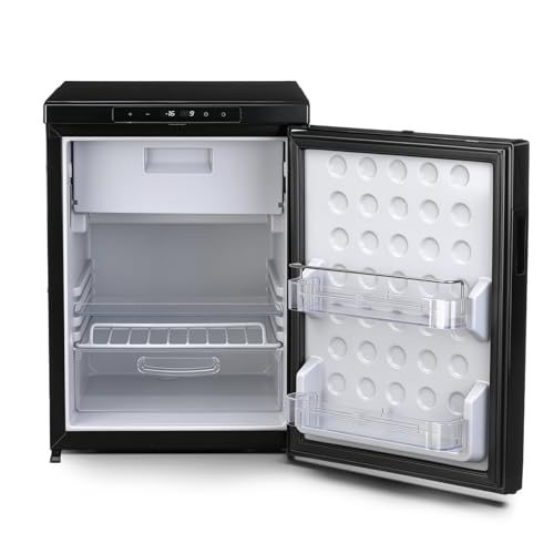 Mini Kühlschrank 50L Kühlschrank klein 12V/24V 230V Kleiner Kompressor Kühlbox mit umkehrbarer Tür Ultra-Leise LED & App Steuerung Energieeffizienter Kompaktkühlschrank für Auto Boot Wohnmobil