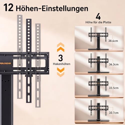 PERLEGEAR TV Ständer Universal für 26-60 Zoll Fernseher, bis zu 45kg – Ansicht 5