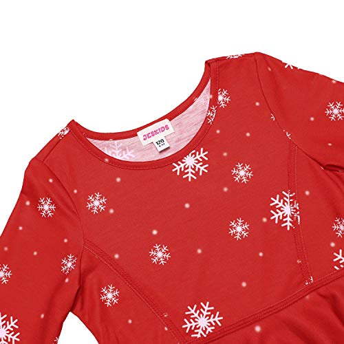 JESKIDS Little Girls Long Sleeve Dress Tie Dye/Unicorn/Flamingo Dress Twirl Swing Party Dresses with Pockets4