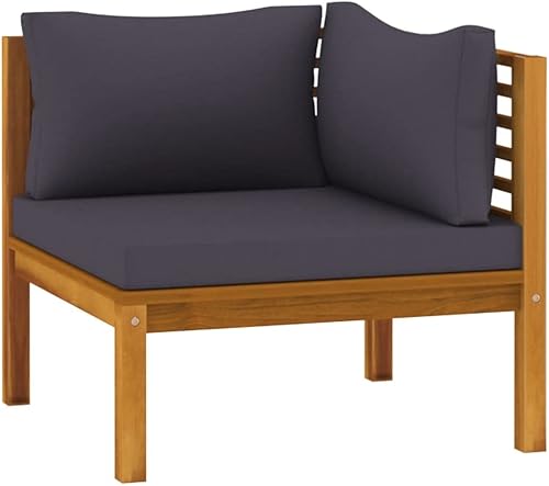 Miniatura 5 de ZQQLVOO Juego de muebles de jardín muebles de patio al aire libre juego de conversación seccional juego de 7 piezas con cojín madera de acacia