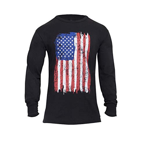 T-shirt USA manches longues Rothco 19724 vêtement homme vintage tricolore L