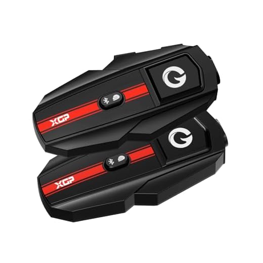 XGP Motorcycle Bluetooth Headset V5.2 with Music Sharing, 2-Way Motorcycle Helmet Bluetooth with IP67 Waterproof, Helmet Communication Intercom Systems with Hi-Fi Speakers for ATV/Snowmobile, 2 Pack
