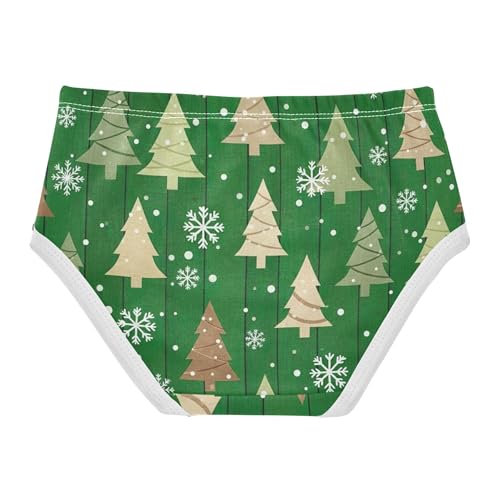 Christmas Trees Green Festival Toddler Girls Underwear 2t Cotton Panties for Girl Print Underpants Briefs2