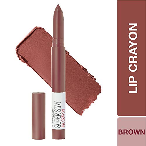 Image of Maybelline New York Super Stay Lip Combo Kit Super Stay Matte Ink Liquid Lipstick, Matte Finish - 80 Ruler and Super Stay Crayon - 20 Enjoy The View, Pouch Free (Pack of 3)