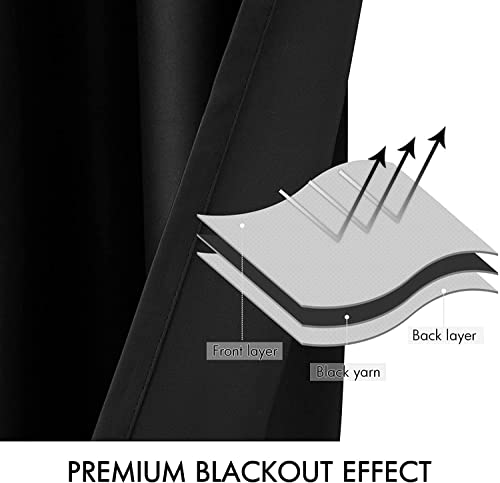 Miulee Room Divider Curtains 12.5 X 8 Ft - Total Privacy Wall Room Divider Screens Sound Proof Wide Blackout Curtain For Living Room Bedroom Patio Sliding Door, 1 Panel, W150 X L96 Inches, Black #TOP2