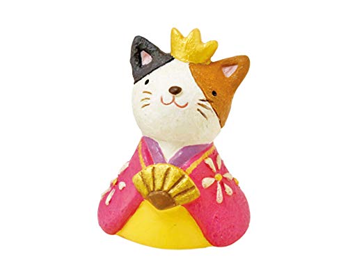 Amazon.co.jp: 丸和貿易 置物 ネコ お雛様 W3.4×D3×H4.3cm