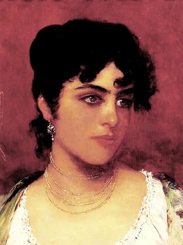Lienzo de belleza italiana por Eugene De Blaas obra clasica de 60x90cm para decoracion