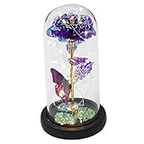 プリザーブドフラワー バラ ガラスドームデスクトップ装飾 日 用