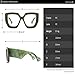 TYUVIVO Fashion Colorful Women Glasses Frame Clear Anti-Blu-Ray Spring Hinge Wide Legs Eyewear Men Polygon Frame,green,One si