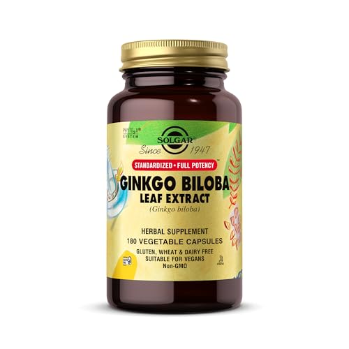 Solgar Ginkgo Biloba Leaf Extract - 180 Vegetable Capsules - Standardized Full Potency (SFP) - Non-GMO, Vegan, Gluten Free, Dairy Free, Kosher - 180 Servings - image 1