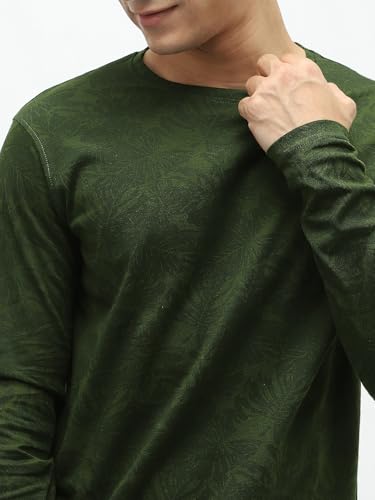 Image of Urbano Fashion Men's Printed Full Sleeve Slim Fit Cotton T-Shirt