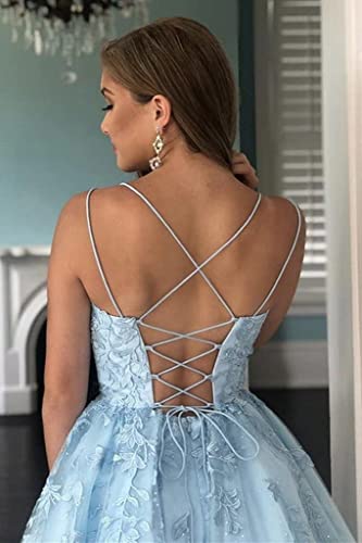 SHSUREVE Women's Homecoming Dresses Short Prom Dress Lace Appliques for Teens Spaghetti Mini Party Gowns3