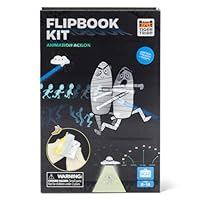 Tiger Tribe Flip Book Kit (Animation Action) - with 30-Page Guidebook & Art Tools, for Kids Age 8 +