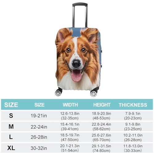 Cute Collie Dog Luggage Cover Washable Elastic Suitcase Cover, Anti Scratch Personalized Suitcase Protectors, Fashion Baggage Covers For Travel2