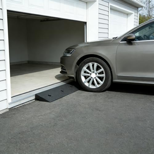 Heavy Duty Rubber Curb Ramps, 2'' Rise, 2 Pack, 11000 LBS Capacity, Threshold Ramp,for Driveway, Loading Dock, Bike, Vehicle, Warehouse, Sidewalk, Wheelchair
