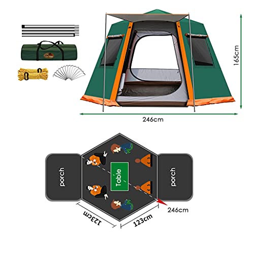 Carpa para Camping YXCKG 3-4 Personas, Ligera, Domo Verde miniatura 6