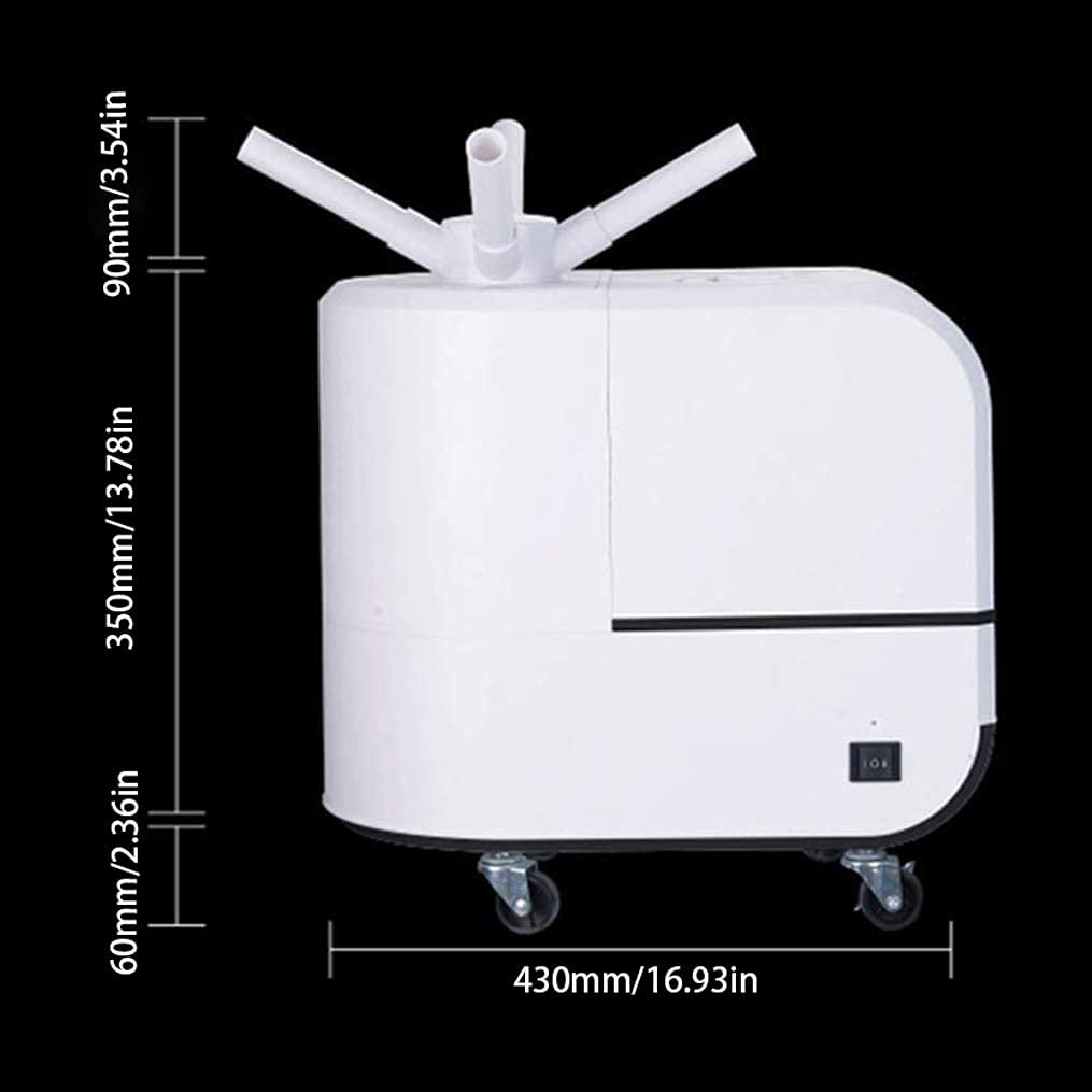 Umidificatore Industriale 140W Diffusore di Nebbia Fredda Commerciale 12L Grande capacità 1800ml/H Rimozione Polvere Statica Supermercato Fabbrica Umidificazione di Grandi Aree
