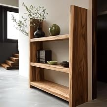 Minimalist Solid Wood Bookshelf, 3-Tier Open Storage Shelf, Modern Floating Bookcase for Living Room/Study, Natural Wood Display Shelf with Large Capacity29.9 * 43.7