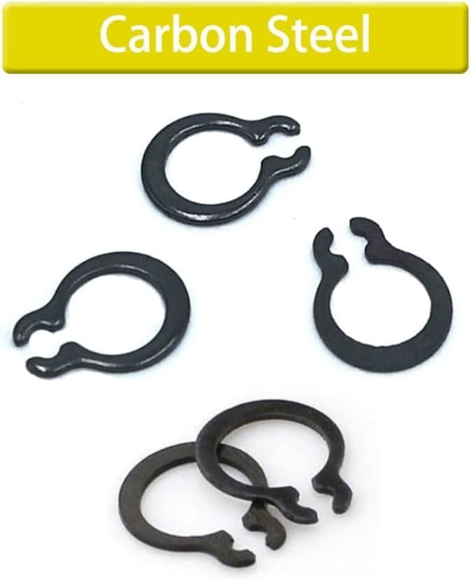 External Circlip C-Type Retaining Ring, 25pcs M3-M9 Circlip Set External Retaining E-Type Clip Lock Ring Assortment Holes Shaft Washer(6mm)
