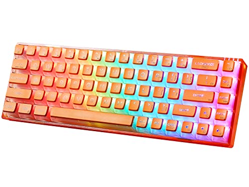 Hexgears Soda Wireless Mechanical Gaming Keyboard Rgb Backlit, Transparent Acrylic Gasket Mounted Mechanical Keyboard, Bt5.0/2.4Ghz/Usb-C, Hot Swap Clear Keycaps Keyboard For Win/Mac #TOP11
