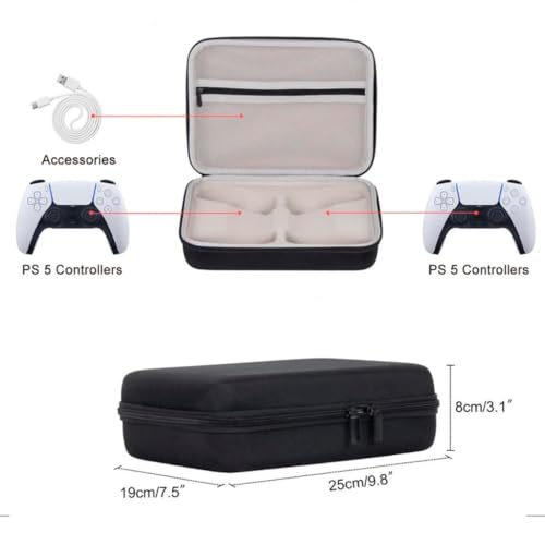 Case Maleta Estojo Para Controle Ps5 Anti Poeira