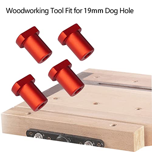 Cdiytool 4 Pieces Woodworking Bench Dogs,Aluminum Alloy Workbench Peg Brake Stops Clamp Table T-Track Planing Stop Positioning Plug For Dog Hole (19Mm) Black #TOP3