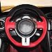 Loncky Black Suede Red Genuine Leather Auto Custom steering wheel covers for 2013 2014 2015 2016 Scion FR-S / 2013-2016 Subaru BRZ / Toyota 86