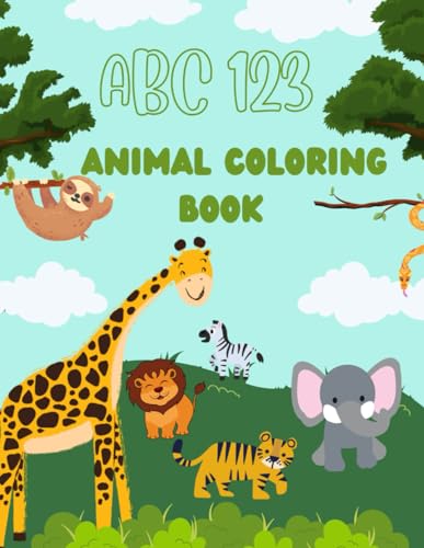 ABC 123 Animal Coloring Book