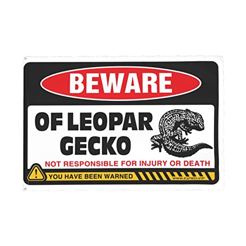 Drapeau rétro Beware of Leopard pour garçons 152x244 cm grand format - 5