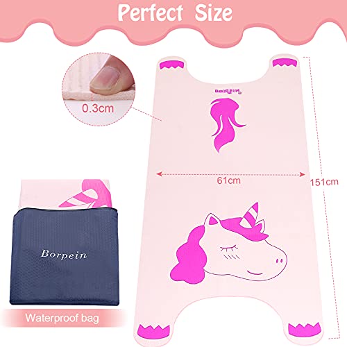 Kids Yoga Mat,Cute Unicorn Non-Slip Kids Exercise Mat For Toddlers Girls, Ages 3-12(60" L X 24" W X 3Mm Thick) #TOP1