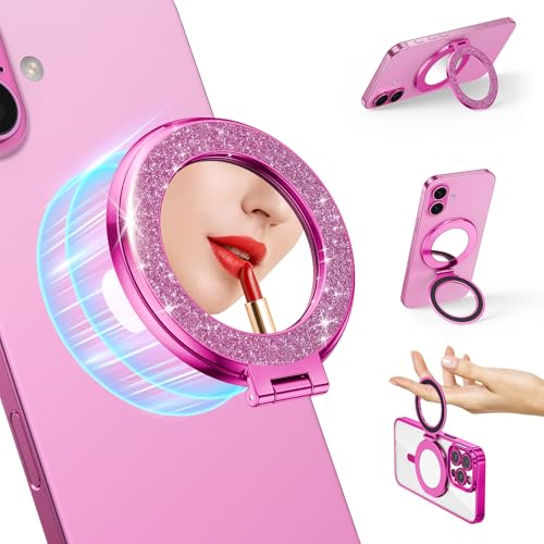 Custodia magnetica in silicone con ventosa per iPhone 16 15 14 13 12 Mag Safe e tutti i telefoni, supporto per telefono a mani libere a lunga durata per specchio, vetro, bagno