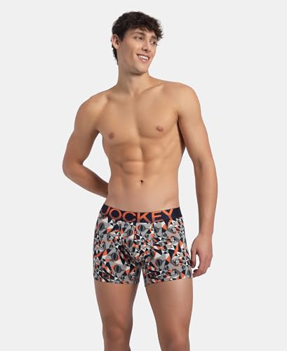 Image of Jockey FP23 Men Super Combed Cotton Elastane Stretch Printed Trunk with Ultrasoft Waistband (Prints May Vary)