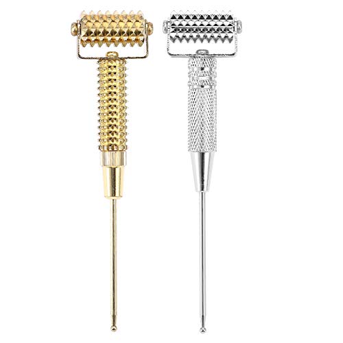 Facial Roller Massager - Acupuncture Points Probe Spring Needle Roller pour oreille faciale (Couleur : Argent) Cover