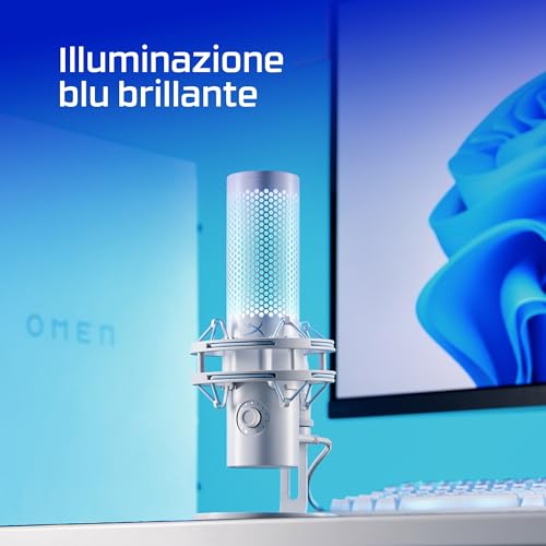 Quadcast 2 Frost Microfono USB per Gaming, Streaming, Podcast, Quattro Pattern Polari, Controlli, LED, Anti-vibrazione, per PC, PS4, PS5 e Mac - Microfono streaming - Immagine 2