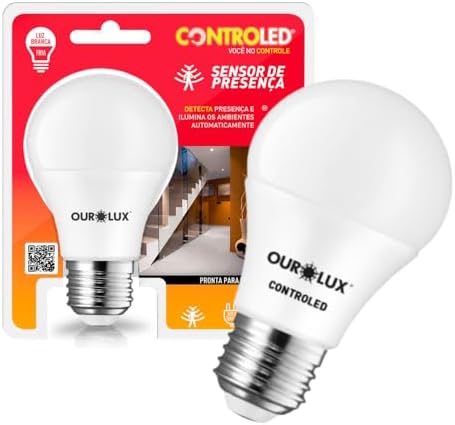 Lâmpada Inteligente CONTROLED Sensor de Presença 9W Bivolt 6500K ...