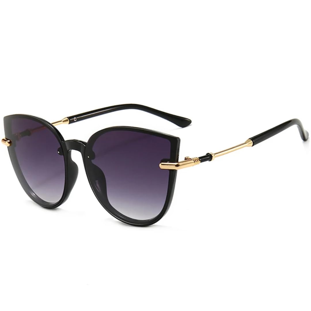 Gafas de sol con protección UV400 | Montura grande con forma de ojo de gato y lentes de colores | Para mujeres, hombres, deportes al aire libre y conducción
